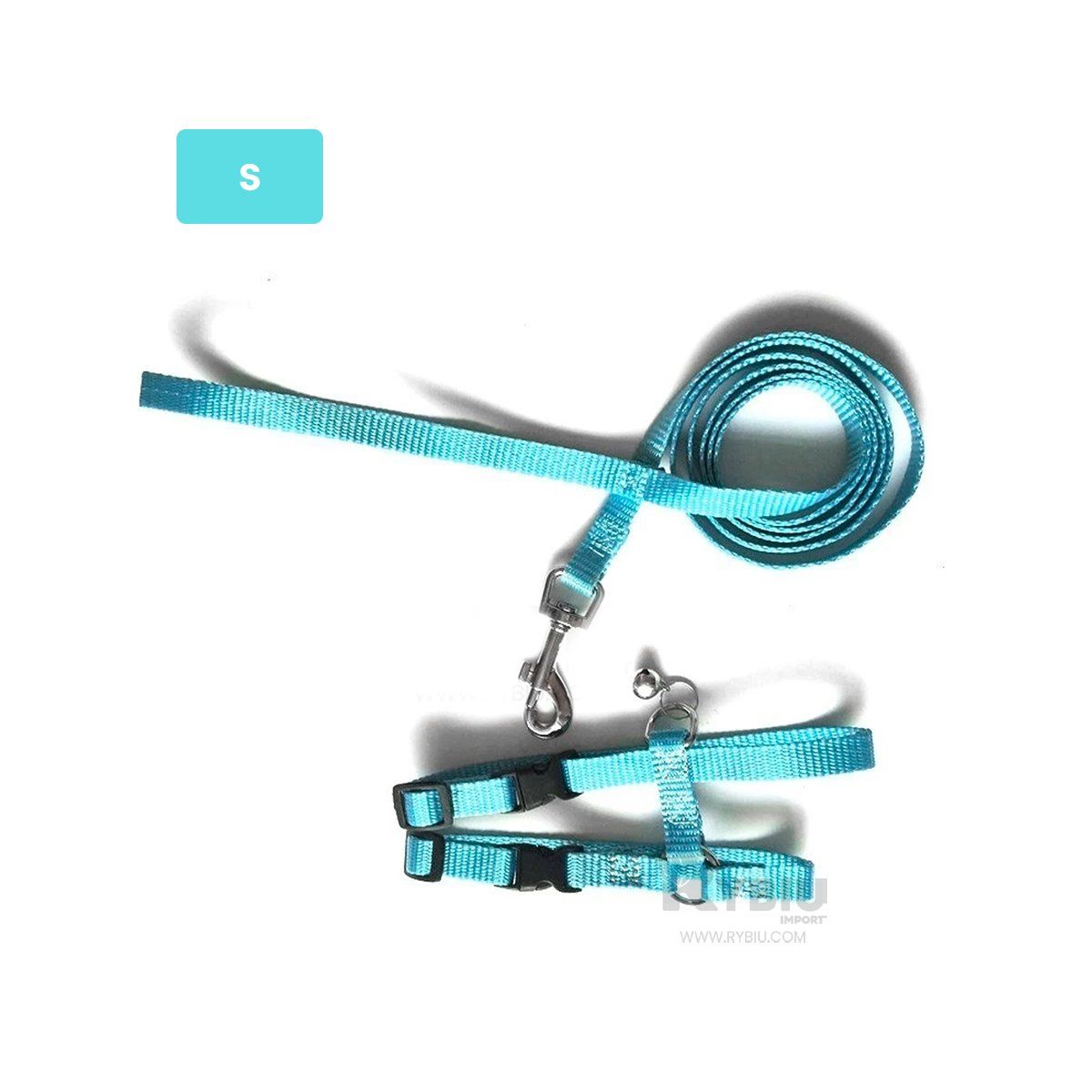 GENERICO - Arnes para Conejo de Paseo Delgado de Color Celeste