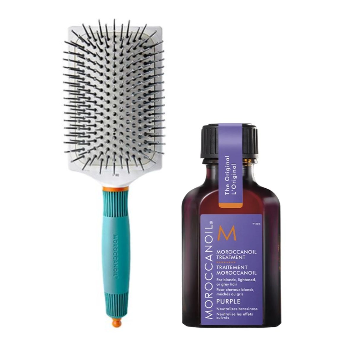 MOROCCANOIL - MOROCCANOIL  Dúo Tratamiento Moroccanoil Violeta 25ml + Cepillo Plano Cerámica