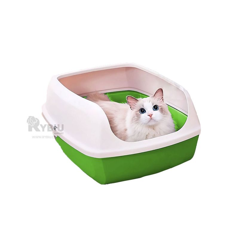 GENERICO - Arenero Semicerrado para Gato Color Verde Y+Papel de Regalo