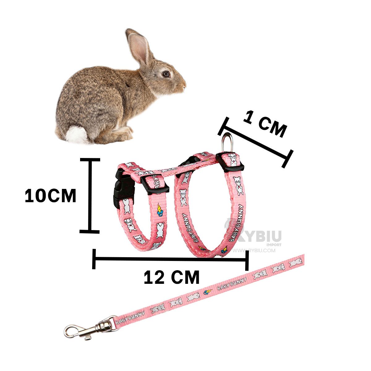 GENERICO - Pechera de Seguridad para Conejo Rosado Y+Post-it adhesivos