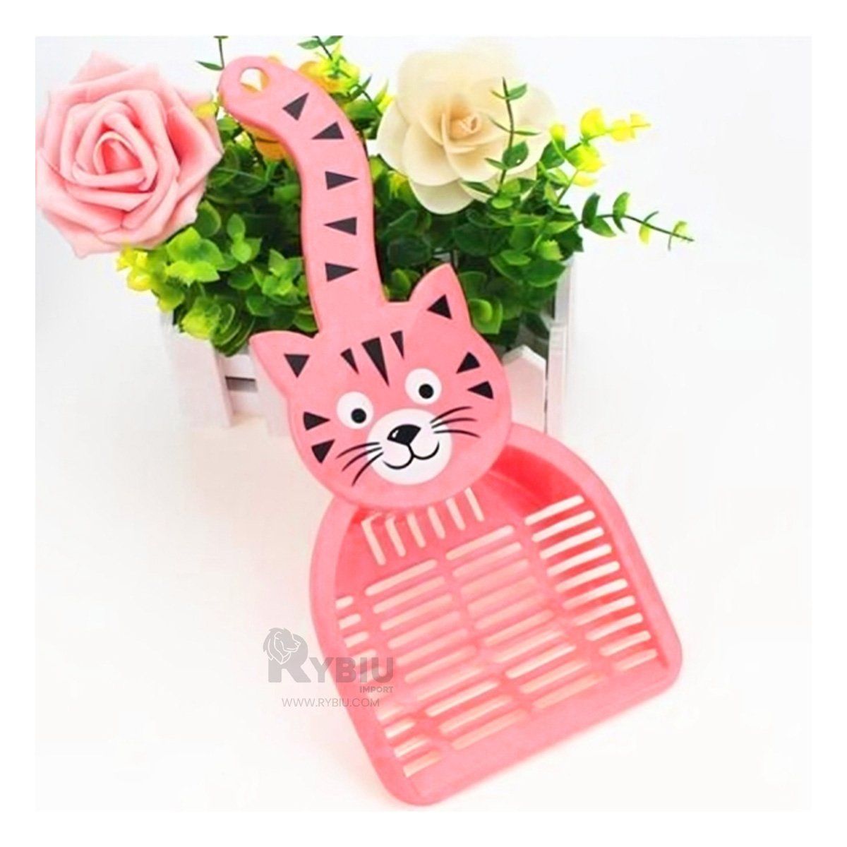 GENERICO - Pala Cernidora con Diseño para Gato en Rosado