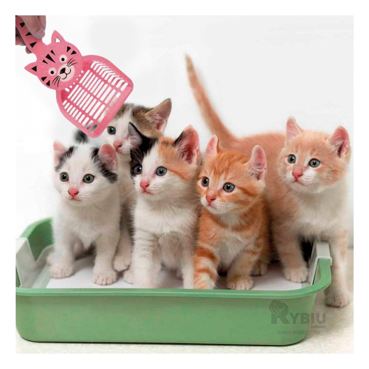 GENERICO - Pala con Dibujo de Gato Arenero en Rosado Y+Regalo Agendita