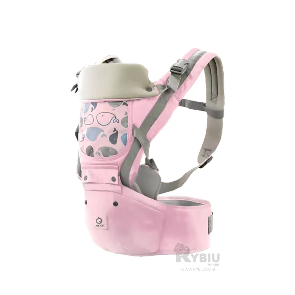 RYBIU IMPORT - Morral Bonito de Ballenita Rosado Y+Post-it Adhesivos