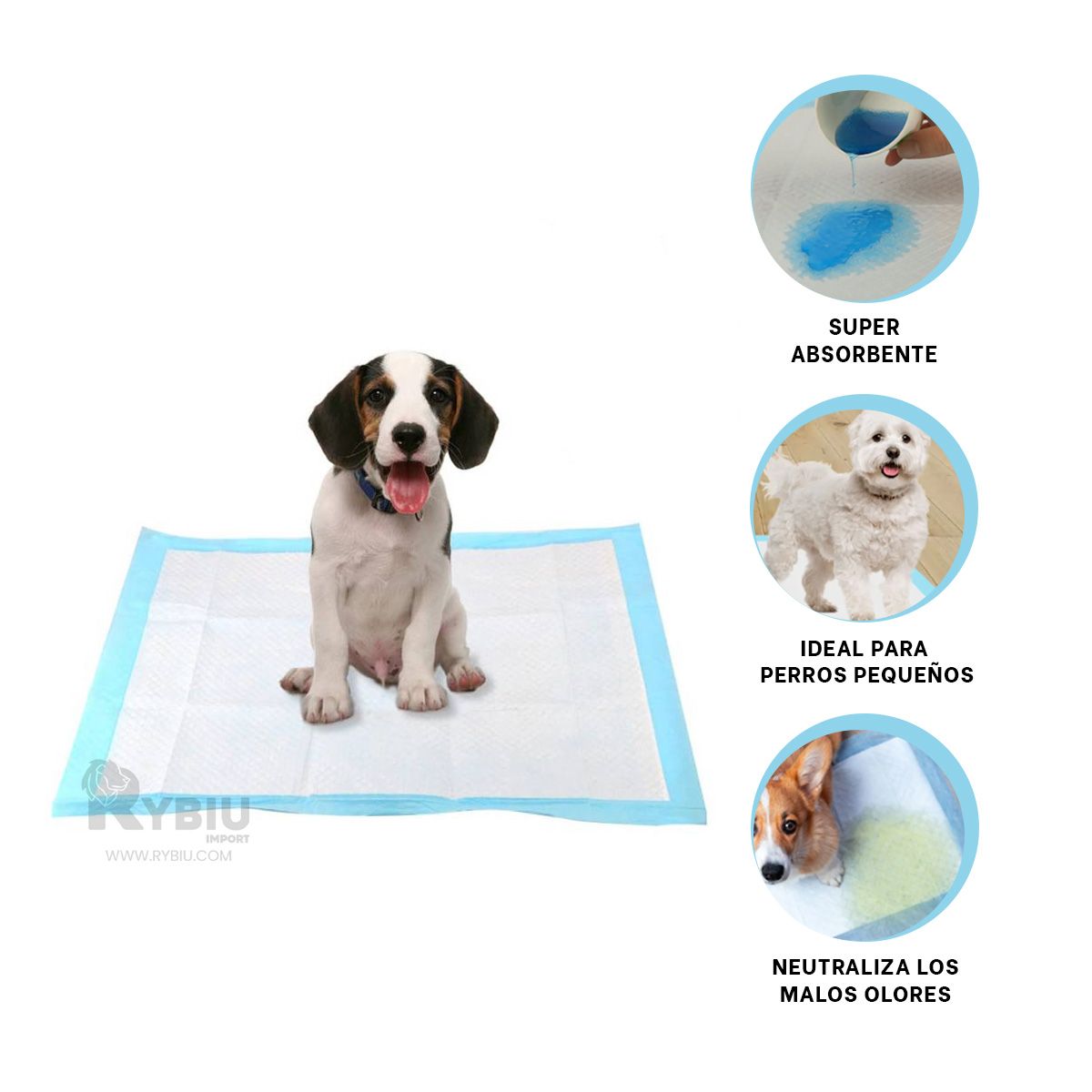 GENERICO - Pañal Neutraliza Olores Pet 45x60 Talla M Y+Regalo Stickers