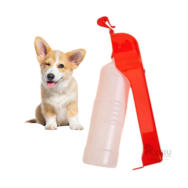 GENERICO - Tomatodo Plastificado para Paseo de Perro en Rojo Y+Stickers