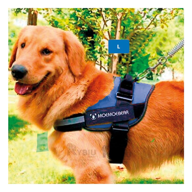 GENERICO - Arnes Pechera Service Dog Talla L Confiable de Color Azul