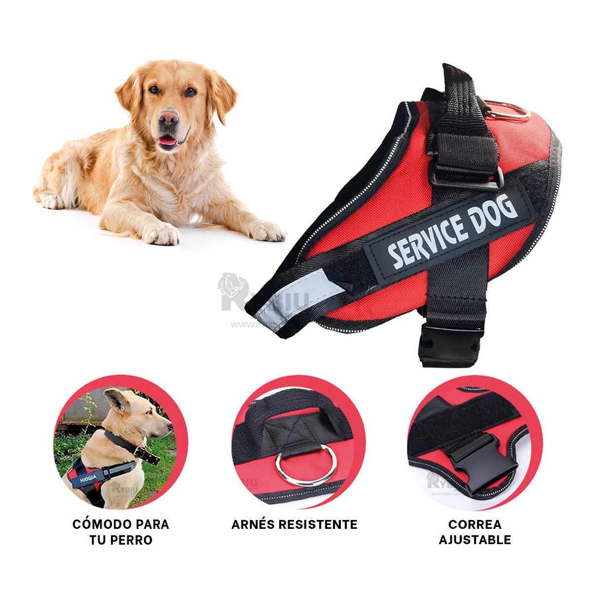 GENERICO - Pechera Ideal para Perros Talla L en Rojo Y+Gift MiniAgenda