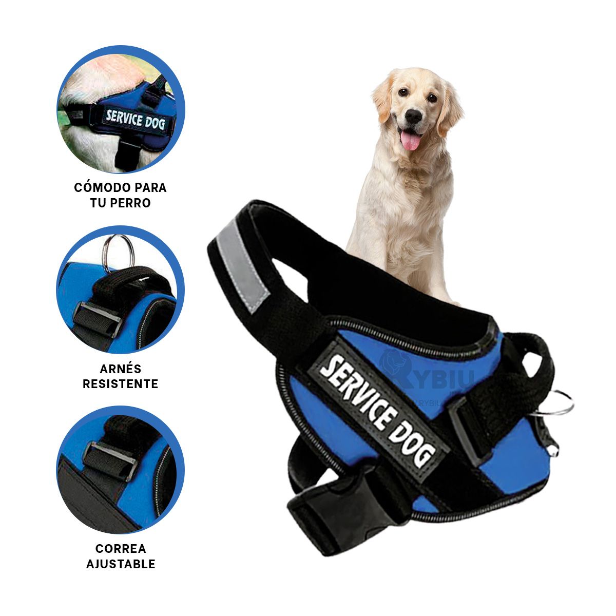 GENERICO - Arnes Compacto y para Animales de Azul Y+Papel de Regalo