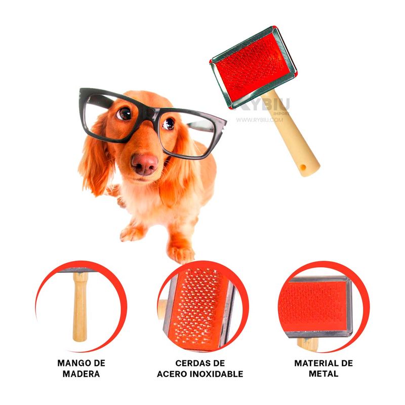 GENERICO - Peineta Versatil Pet Rojo de Talla S Y+Post-it Adhesivos