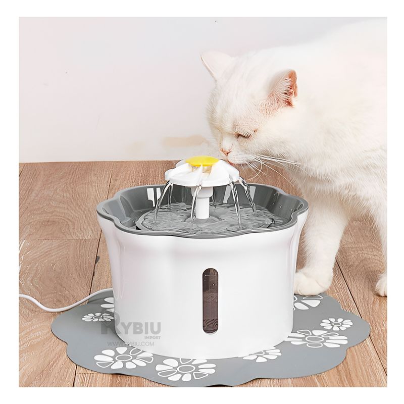 RYBIU IMPORT - Fuente para Hidratarse para Perritos Plomo Y+Papel de Regalo