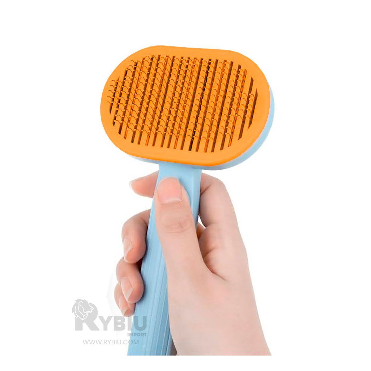 GENERICO - Cepillo de Aseo para Felinos Tono Naranja Y+Papel de Regalo