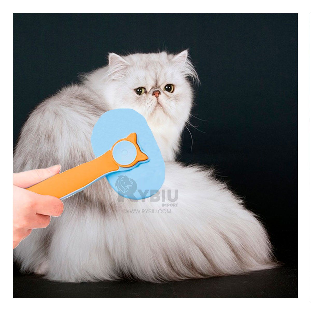 GENERICO - Cepillo de Limpieza para Gato Color Naranja