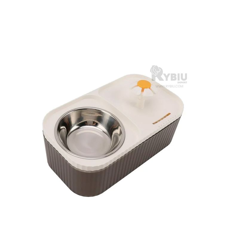 RYBIU IMPORT - Plato con Dos Fuentes para Gato Blanco Y+Post-it Adhesivos