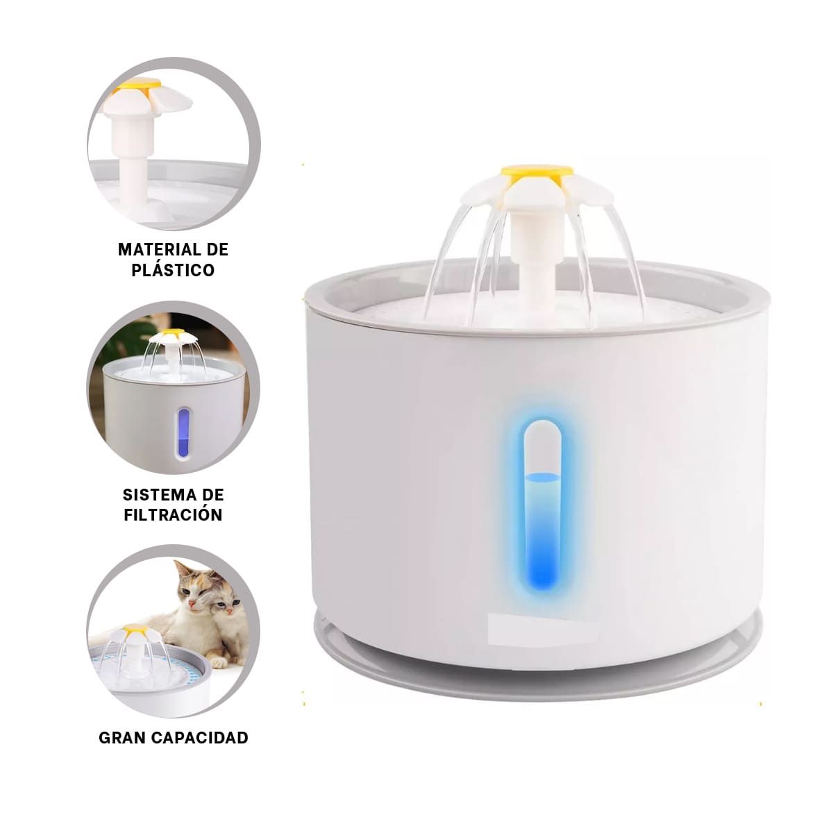 GENERICO - Bebedero Automatico de Plastico Blanco