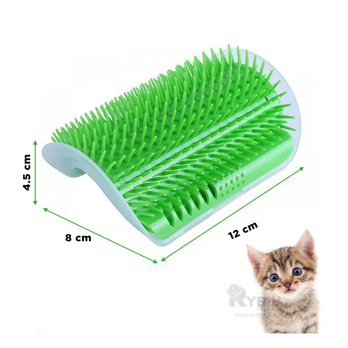 GENERICO - Cepillo para Animales en Coloracion Verde Y+Gift Stickers