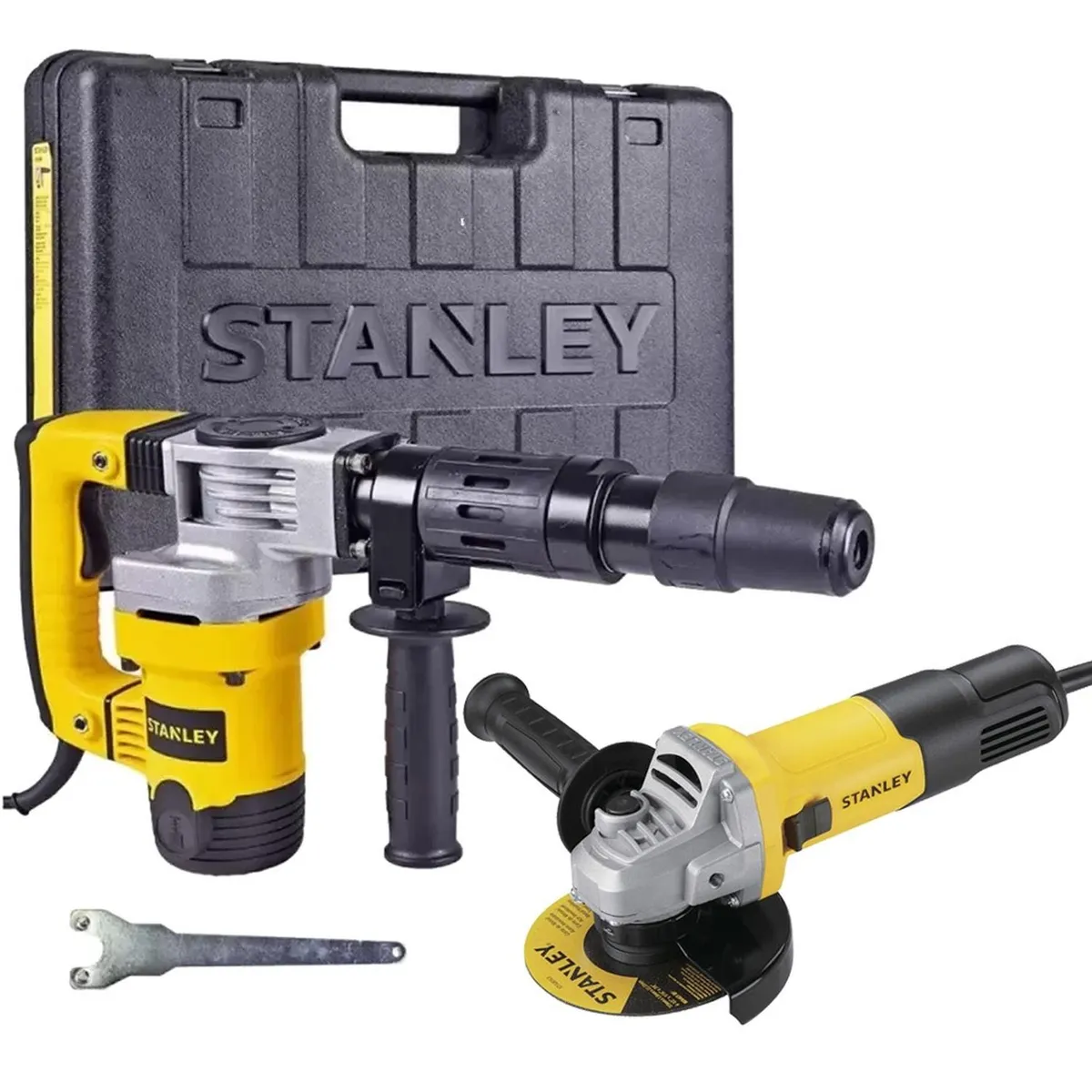 STANLEY - Martillo Demoledor SDS Max 1010W + Amoladora 4 1/2" 750W Stanley SHM5K-K4