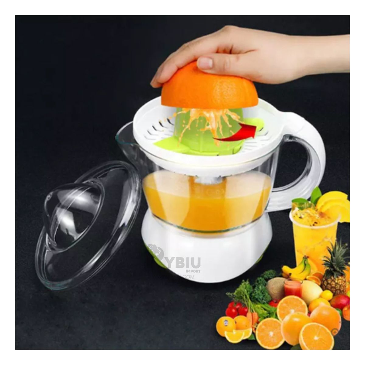 GENERICO - Exprimidor Electrico de Jugos con Capacidad de 1200ml Blanco