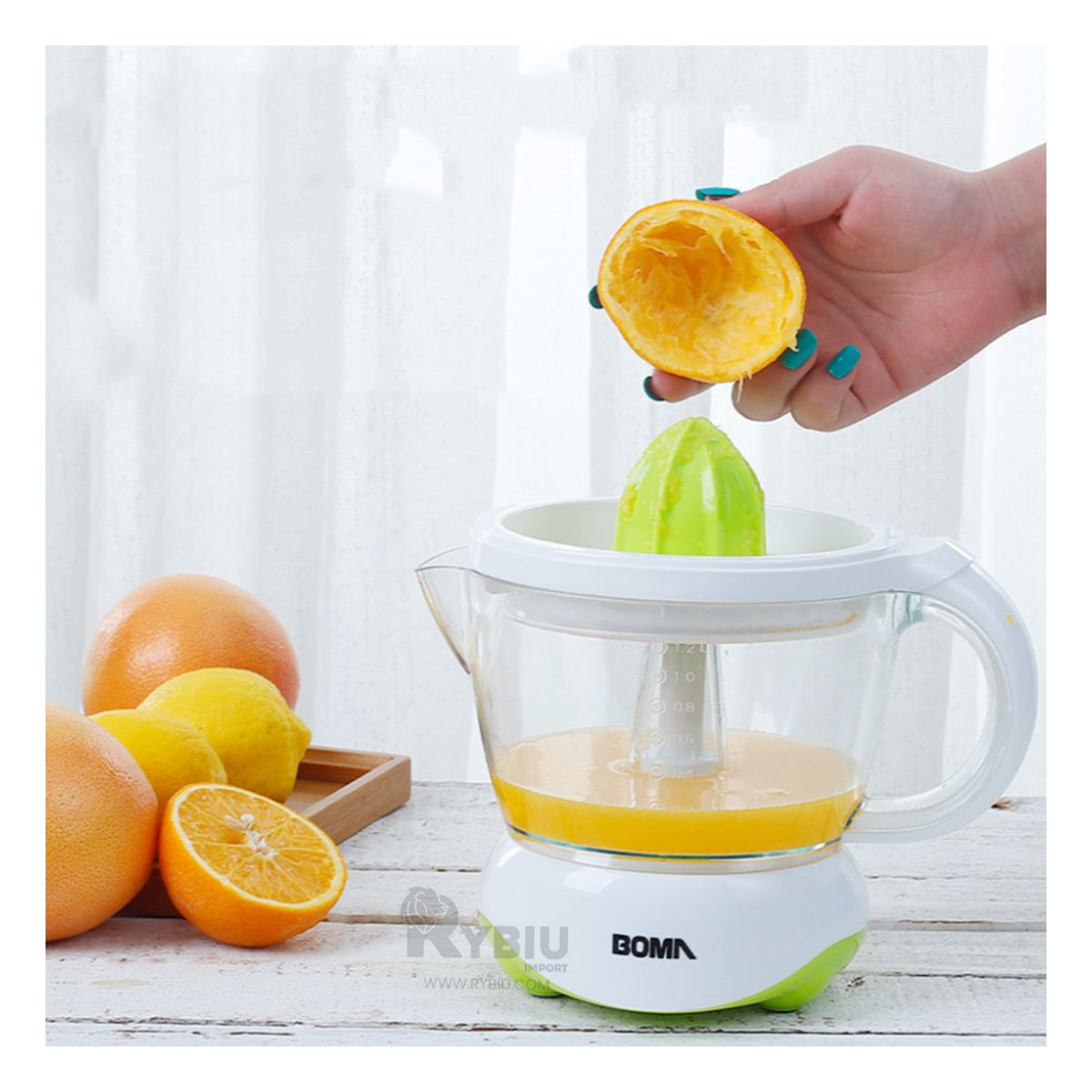 GENERICO - Exprimidor Funcional en 1200ml en Blanco Y+Papel de Regalo