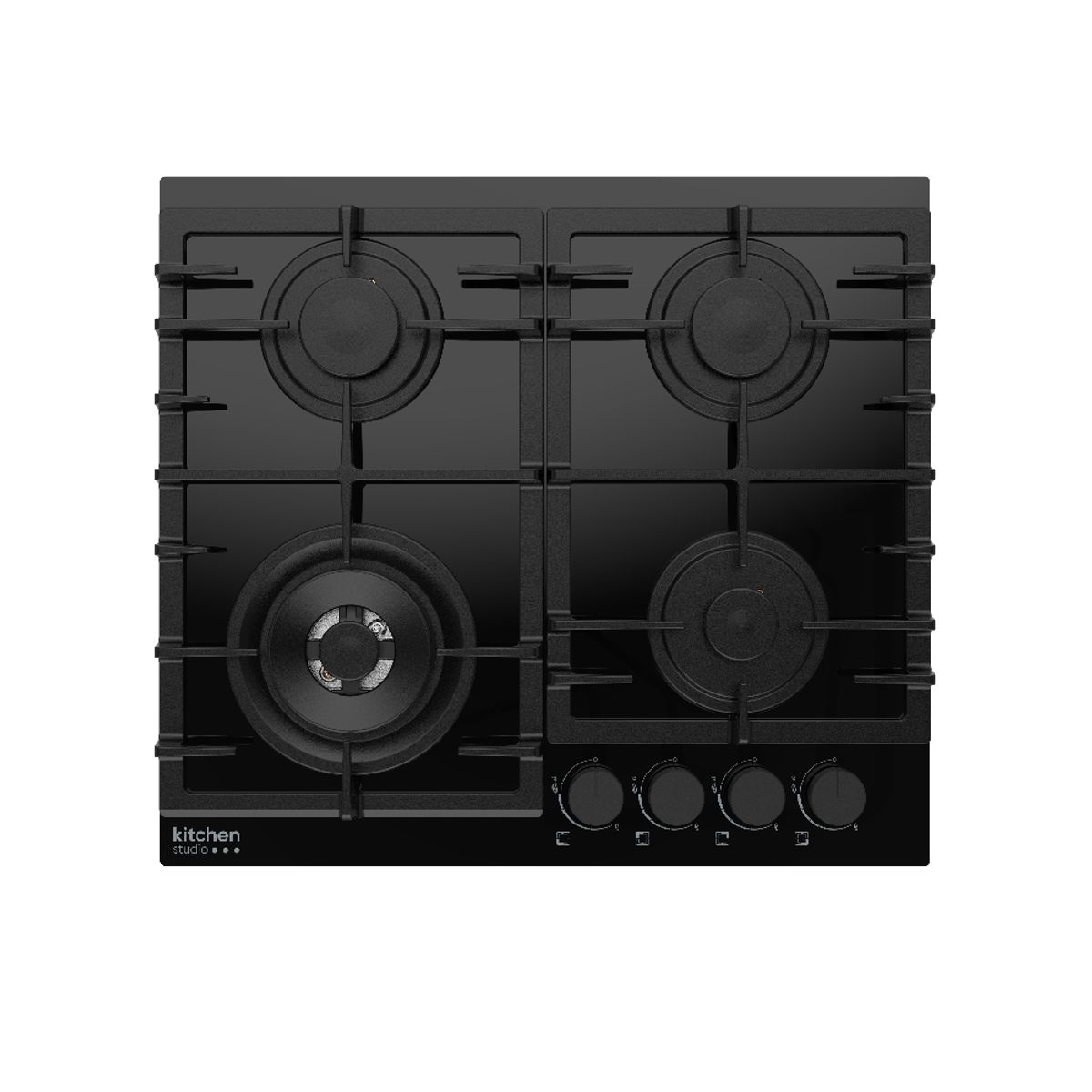 KITCHEN STUDIO - ENCIMERA EMPOTRABLE A GAS KSCG603RX1BRBL - CRISTAL NEGRO - 60CMS