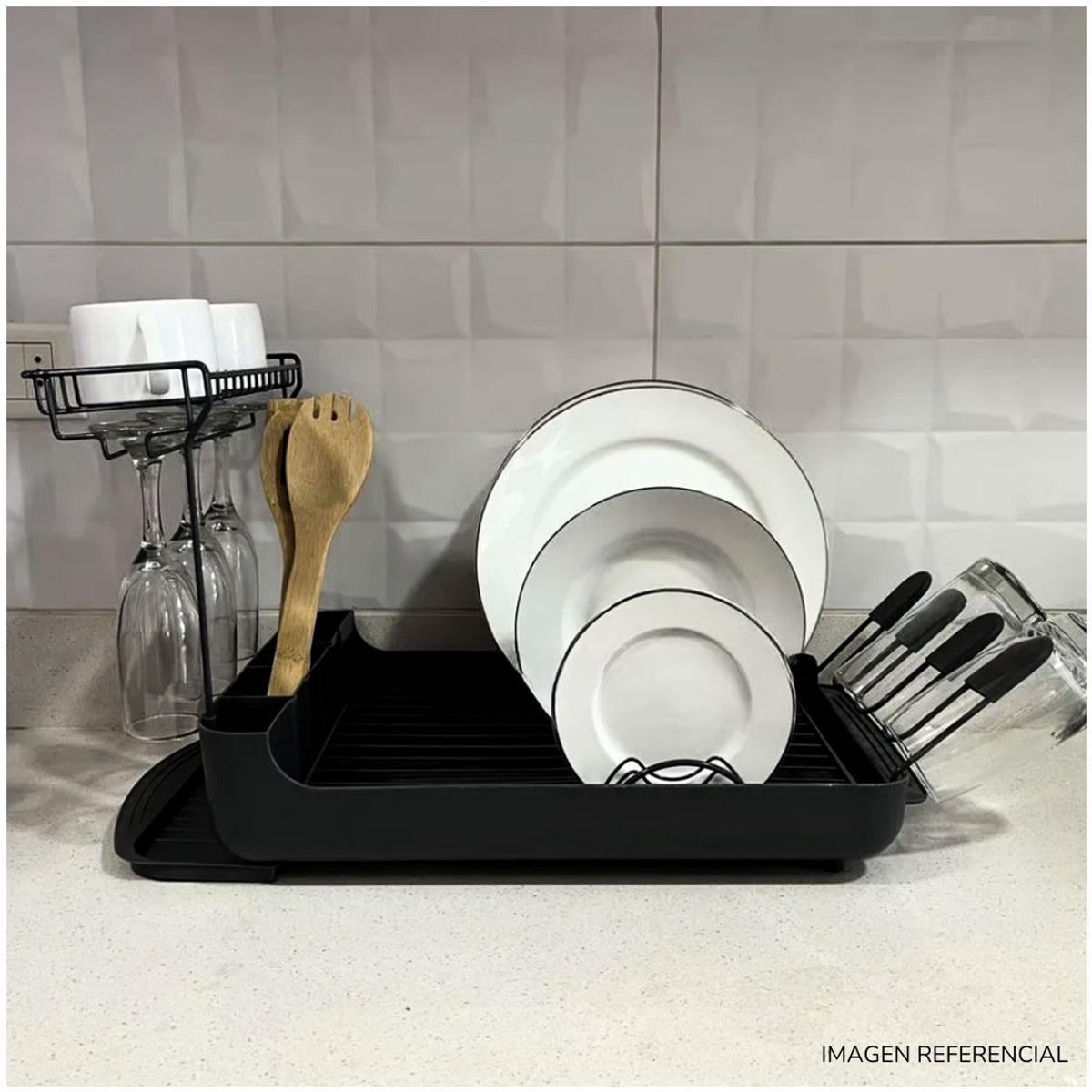 INSPIRA MARKET - Escurridor de platos y copas elegante