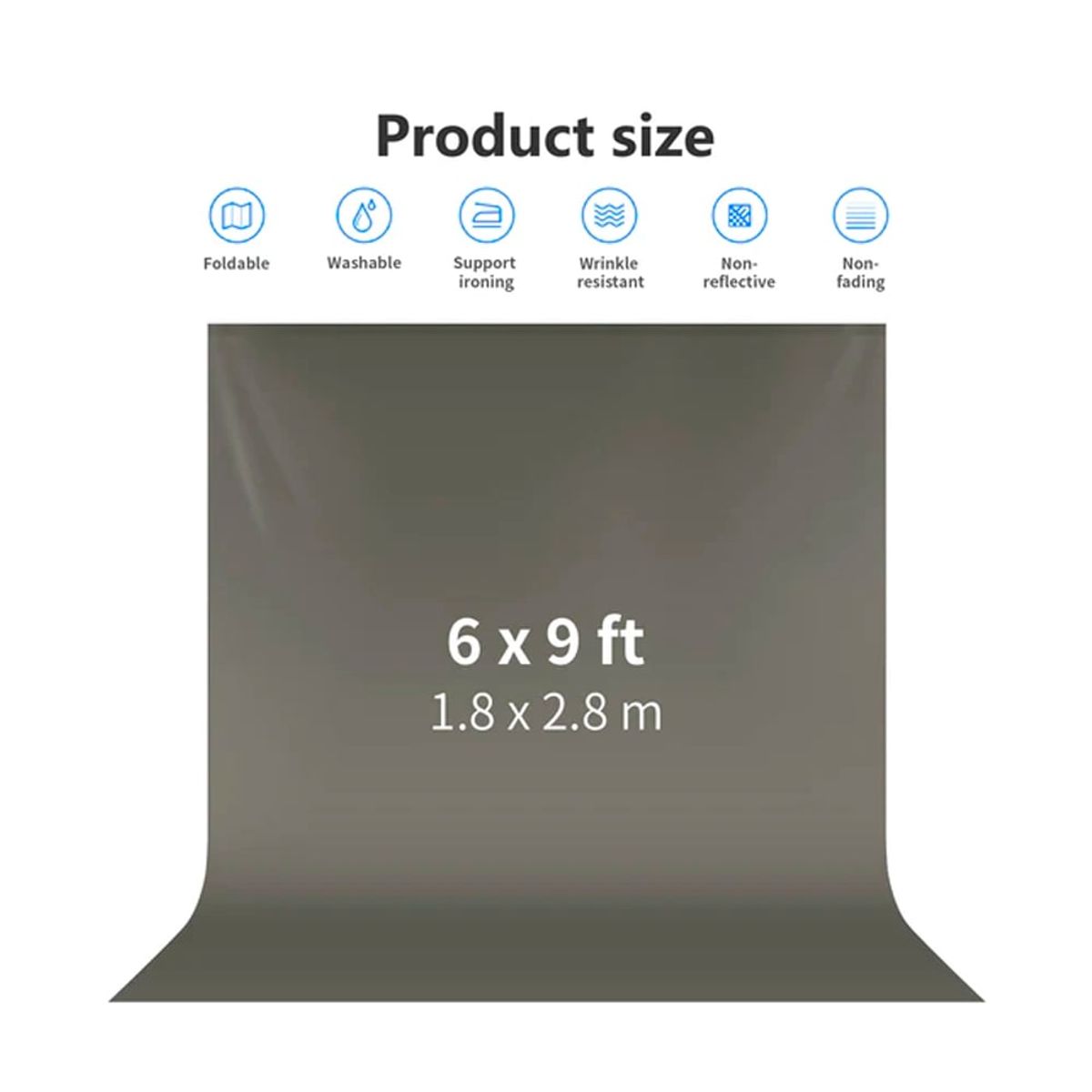 NEEWER - Fondo de tela Neewer  Negro 1.8x2.8m