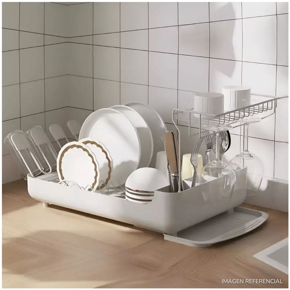 INSPIRA MARKET - Escurridor de platos y copas elegante