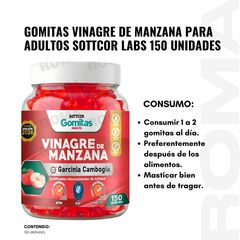 l carnitina con vinagre de manzana Vinagre de Manzana ADL-GZA Cereza 100 gomitas Natural Health