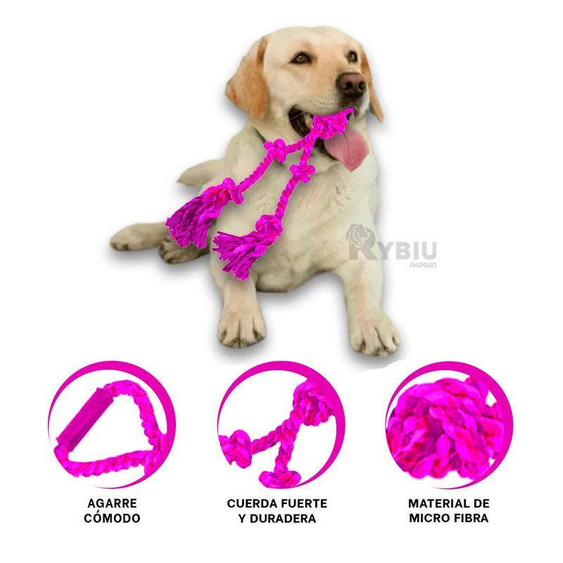 GENERICO - Cuerda Comodo para Jugar con Perro en Rosado Y+Gift Stickers