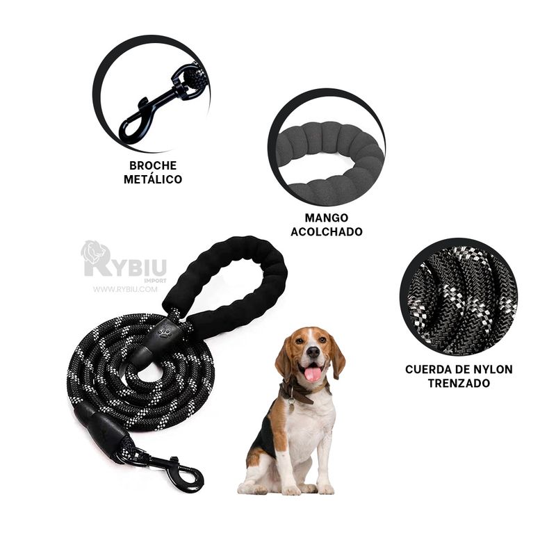 GENERICO - Correa Gruesa Reforzada de 12m Negro Y+Post-it Adhesivos