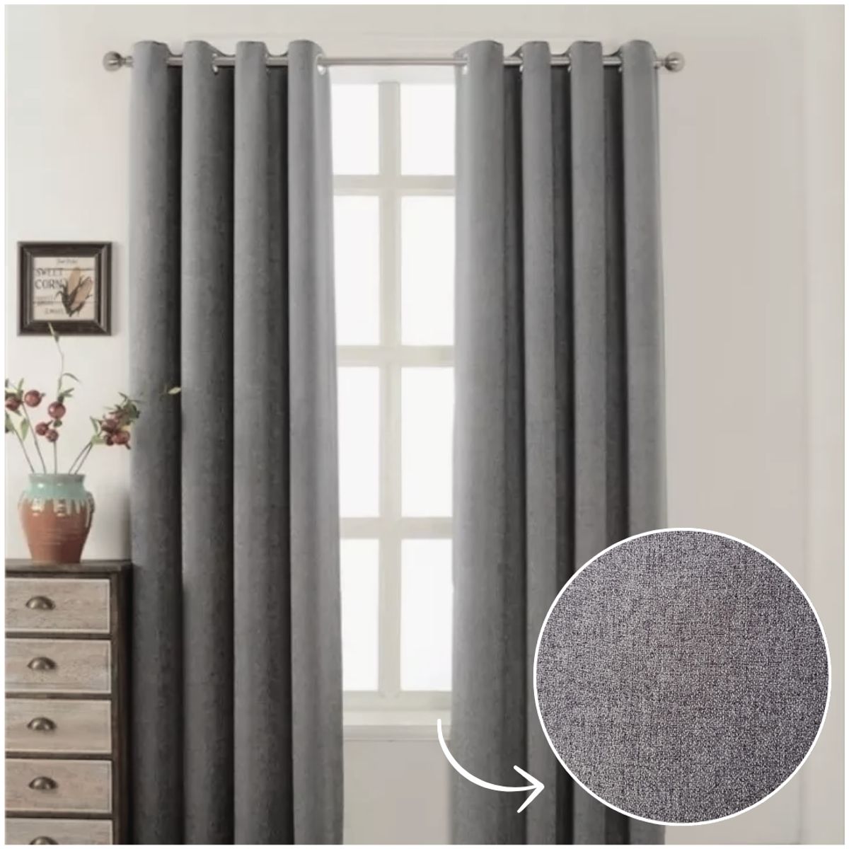 INSPIRA MARKET - Cortina cortina elegante 140 X 240 cm SET Blackout