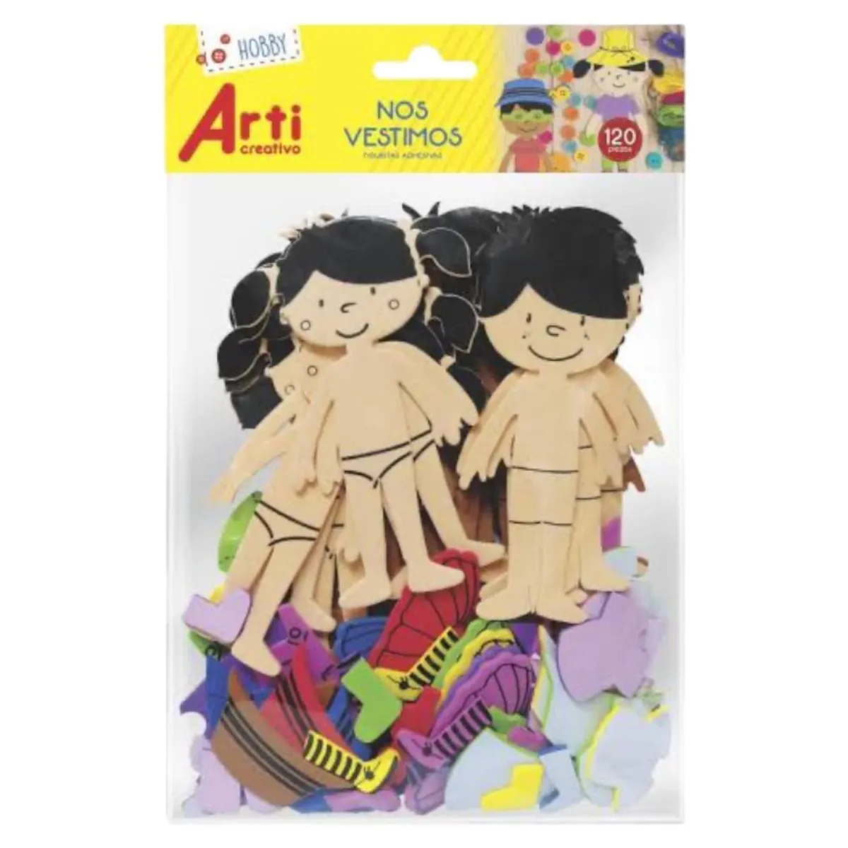 GENERICO - Stickers 120 Goma Eva Vestimentas