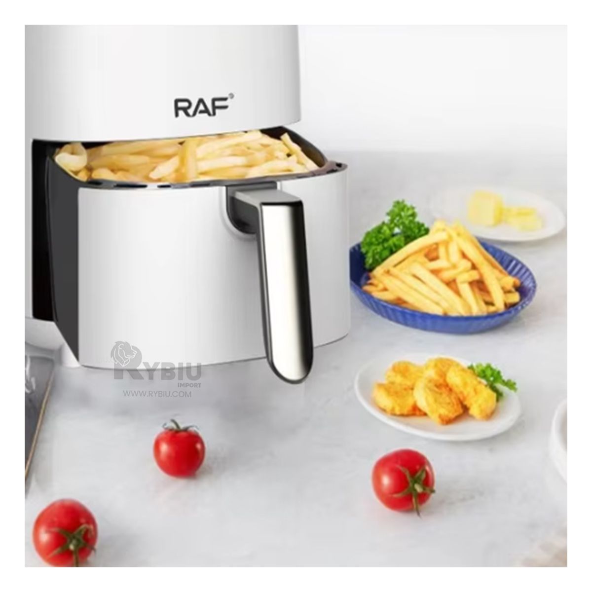 GENERICO - Freidora para Pollo en Color Blanco Y+Papel de Regalo