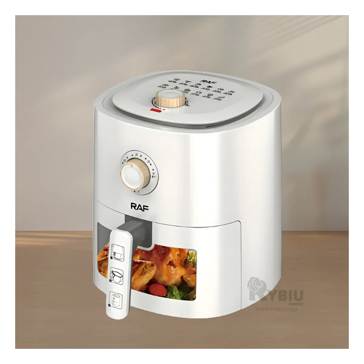 GENERICO - Freidora para Papas Fritas Color Blanco Y+Papel de Regalo