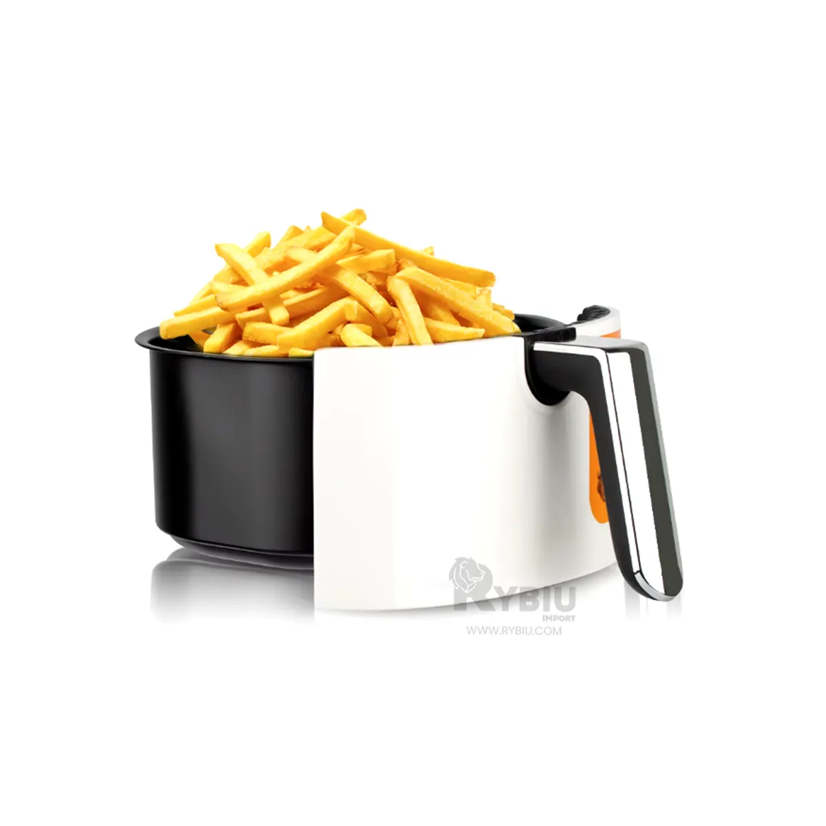 GENERICO - Freidora para Papas Fritas Color Blanco Y+Papel de Regalo