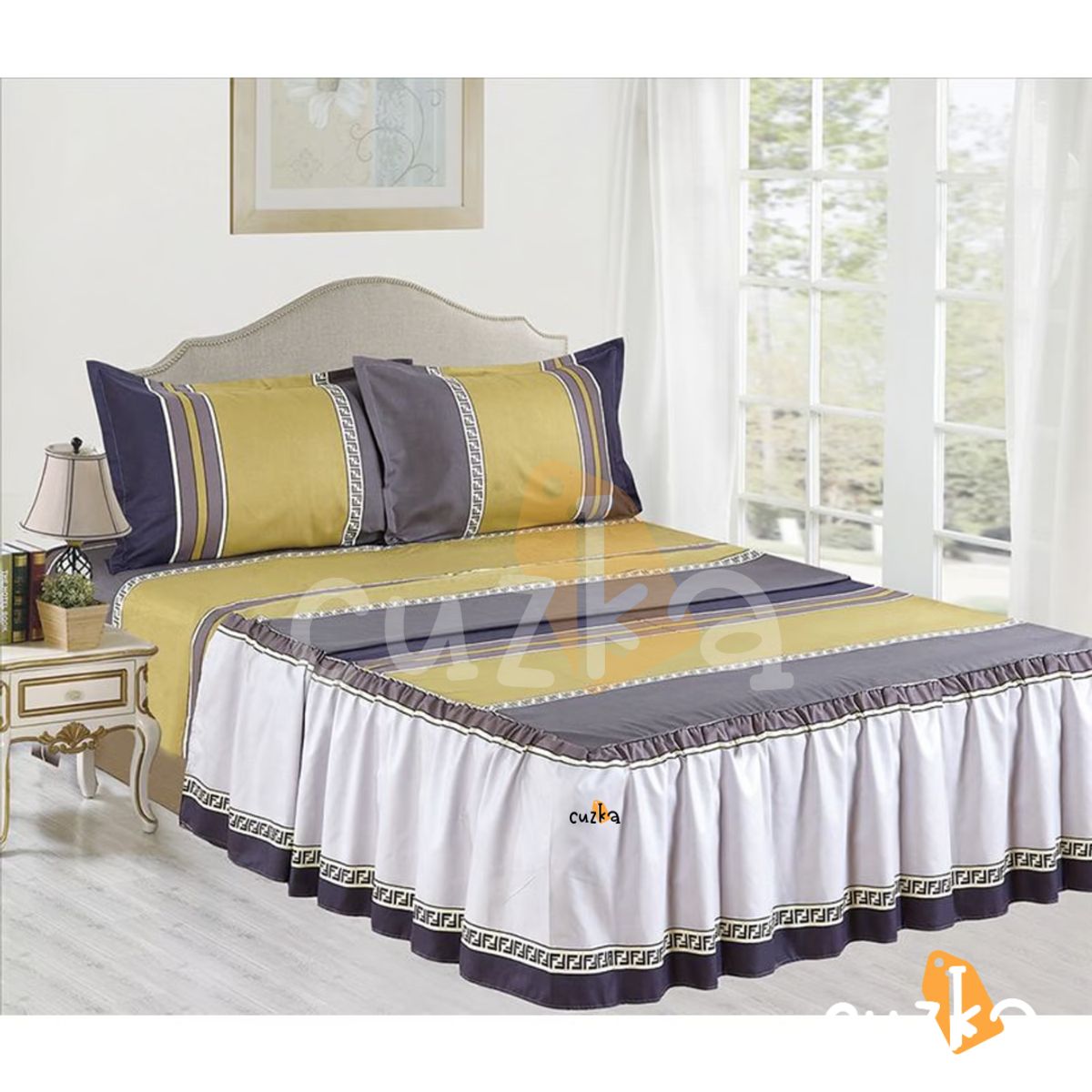 CASATEX - Set de Sabanas Con Blonda de 4 Piezas Queen