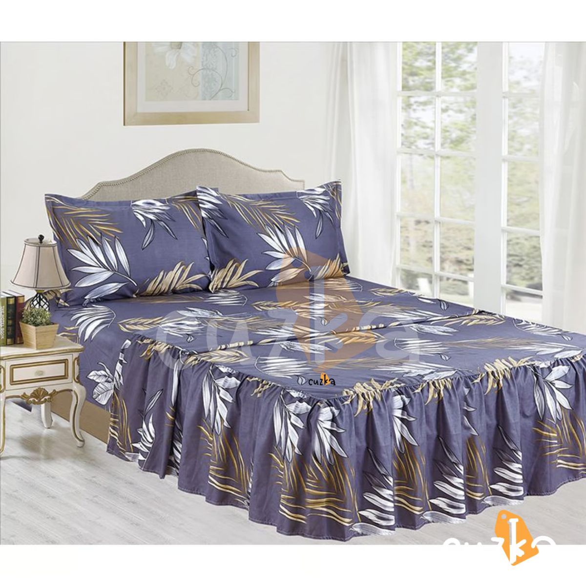 CASATEX - Set de Sabanas Con Blonda de 4 Piezas Queen