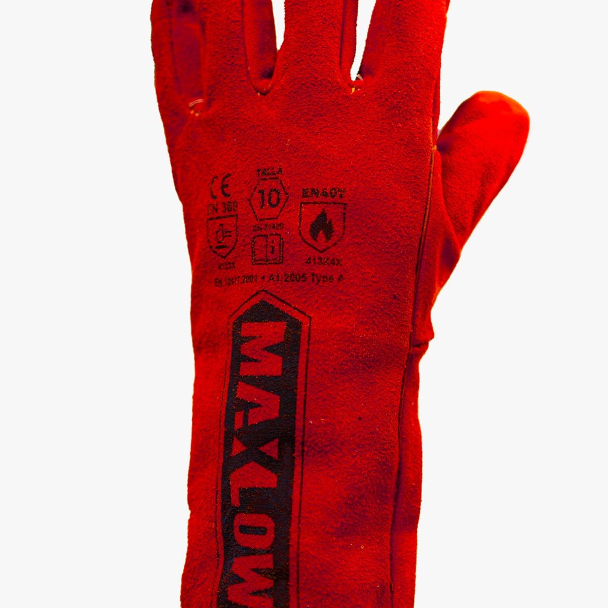 MAXLOW - Guante Soldador - Rojo Semilargo