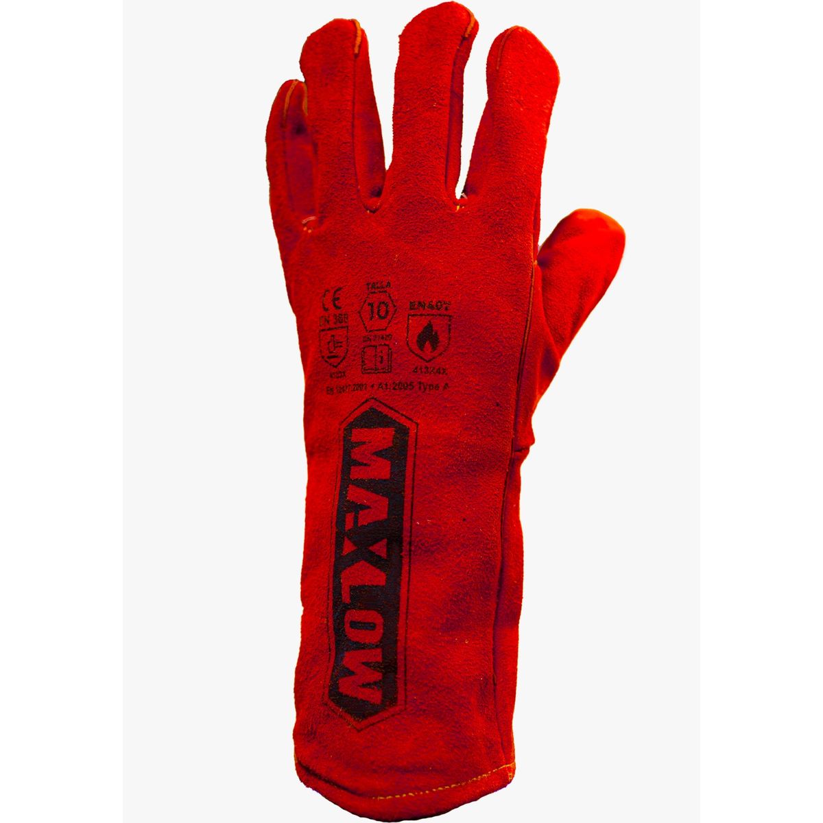 MAXLOW - Guante Soldador - Rojo Semilargo