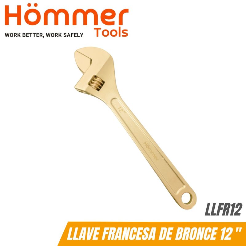 HOMMER - Llave Francesa de Bronce de 12