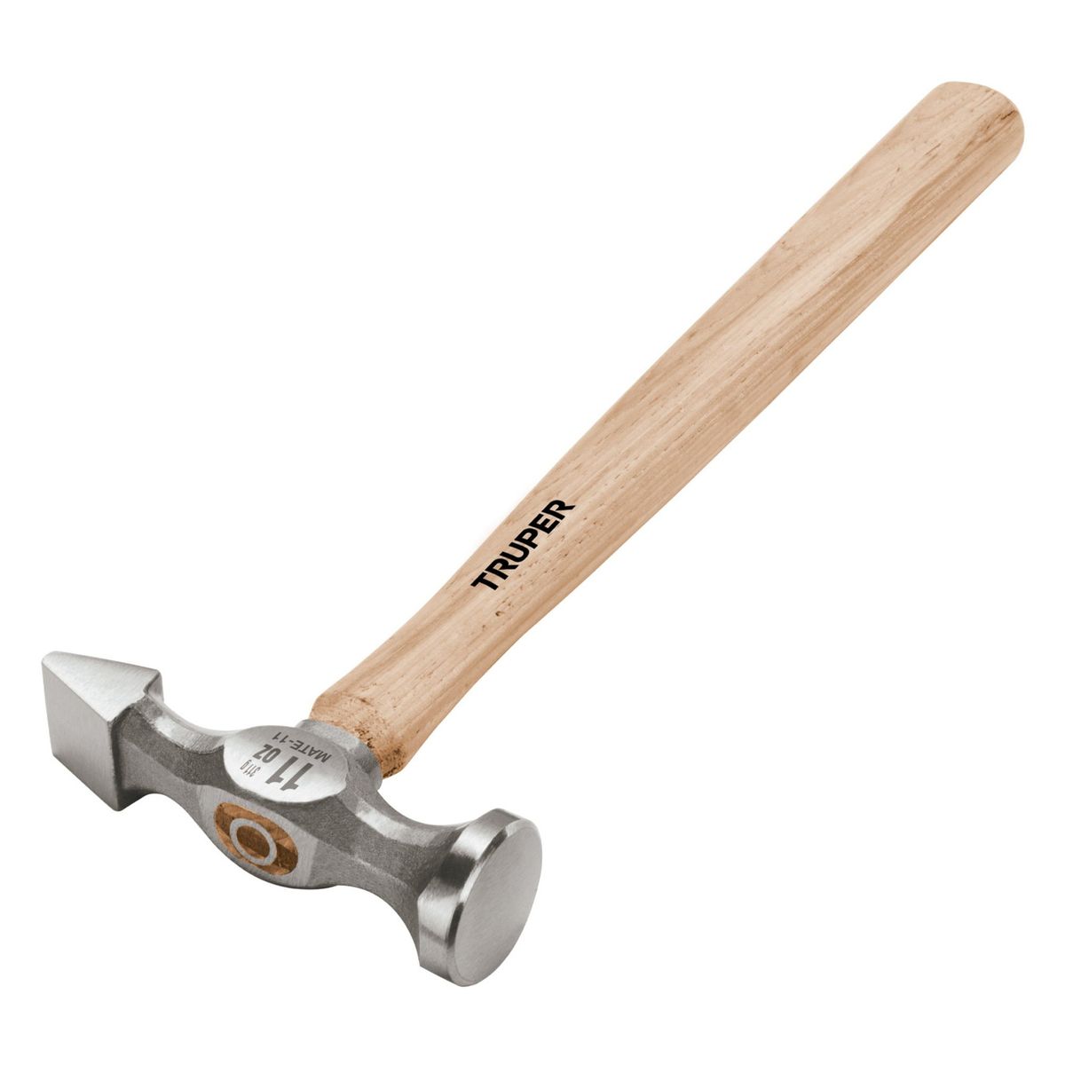 TRUPER - Martillo planchador desabollador 11 oz tipo cincel, mango 12", Truper