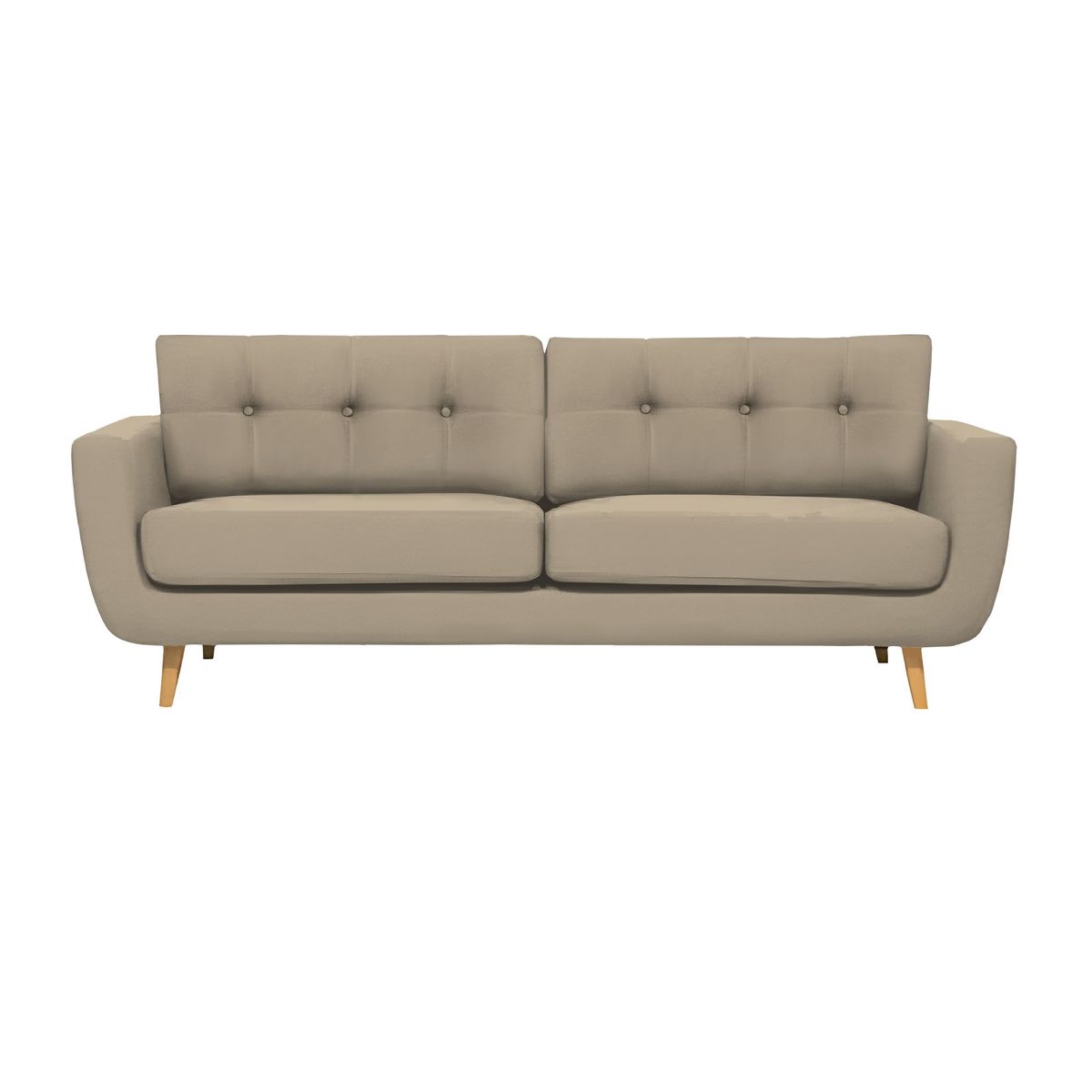 BARAKA HOME - Sofá Vintage Natan 3 cuerpos - Beige Claro