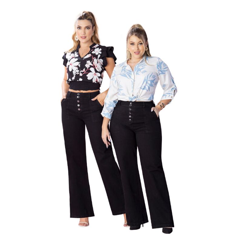 T&T - Pantalón Canape en Índigo Rígido  Push Up Tiro Alto  TYT Jeans