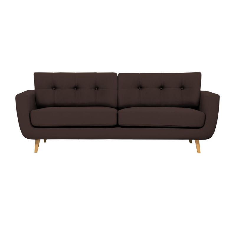 BARAKA HOME - Sofá Vintage Natan 3 cuerpos - Chocolate
