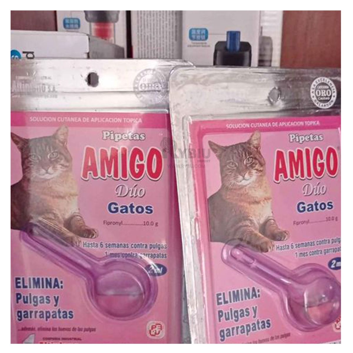 RYBIU IMPORT - Gotero Felino Efectivo en Morado Y+Ligas de Regalo