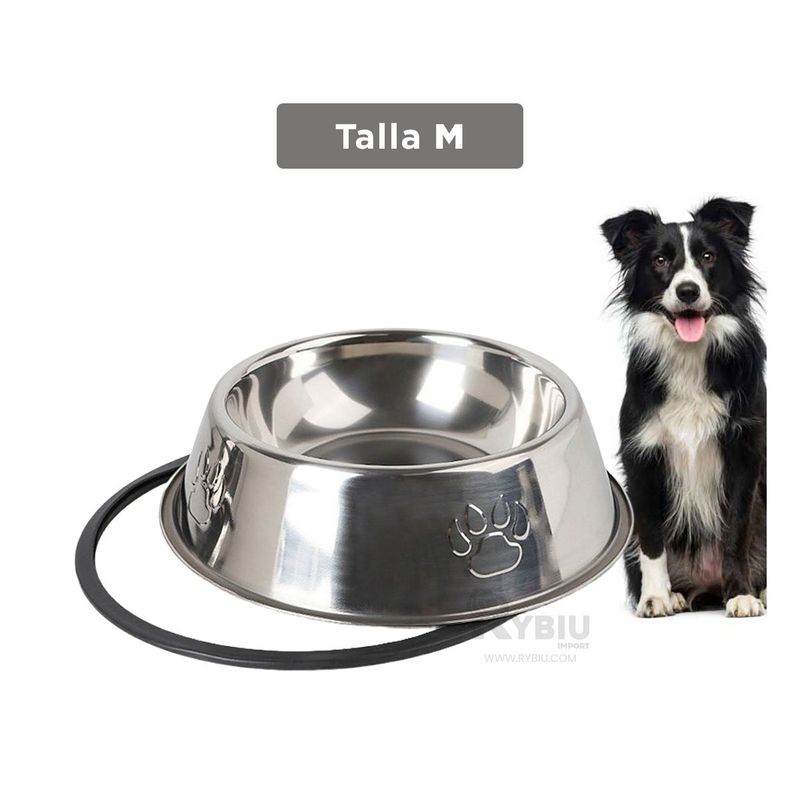 RYBIU IMPORT - Comedor Canino en Talla M Y+Regalo Ligas para Peinar
