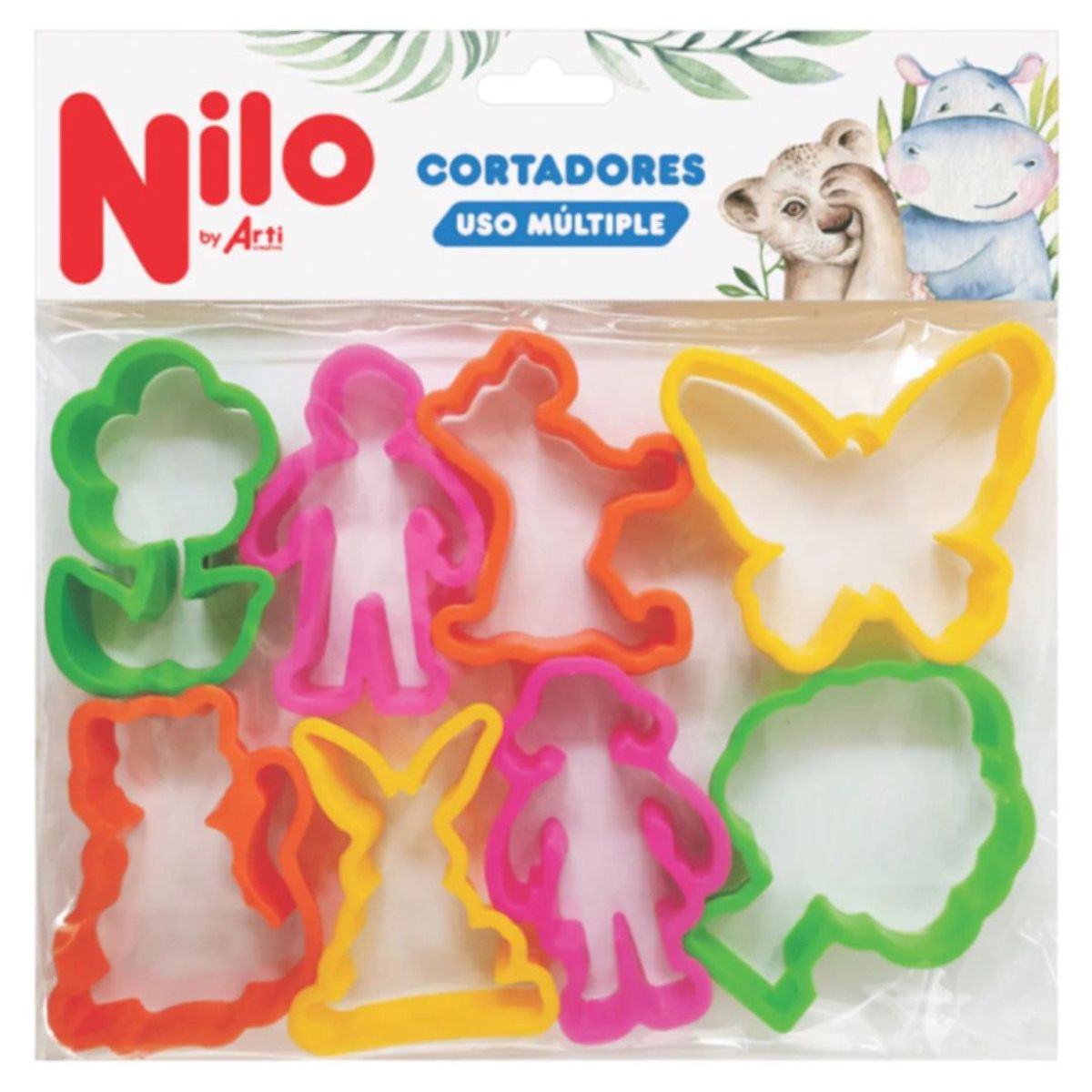 ARTI - Cortadores de Plastelina x 8 Animalitos del Jardín