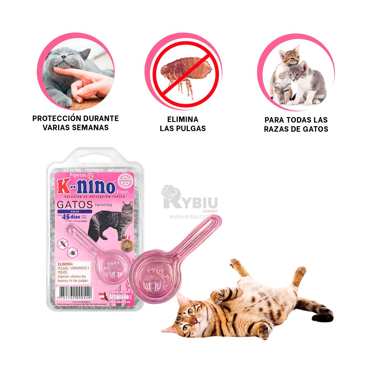 GENERICO - Antipulga para Cat en Color Rosado Y+Regalo Agendita