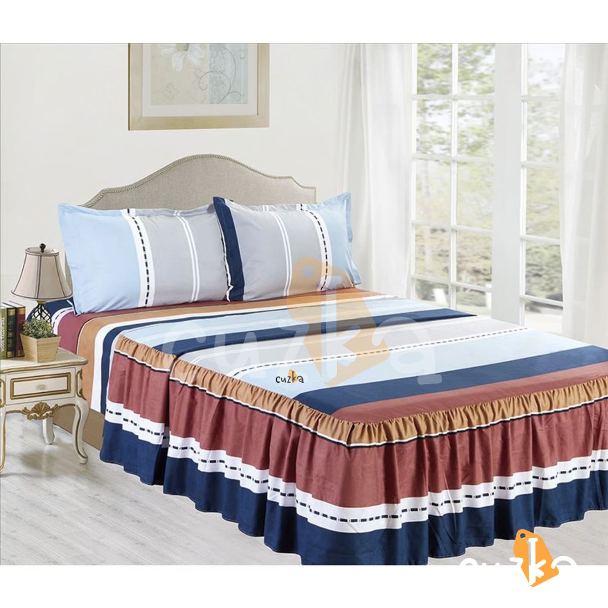 CASATEX - Set de Sabanas Con Blonda de 4 Piezas Queen