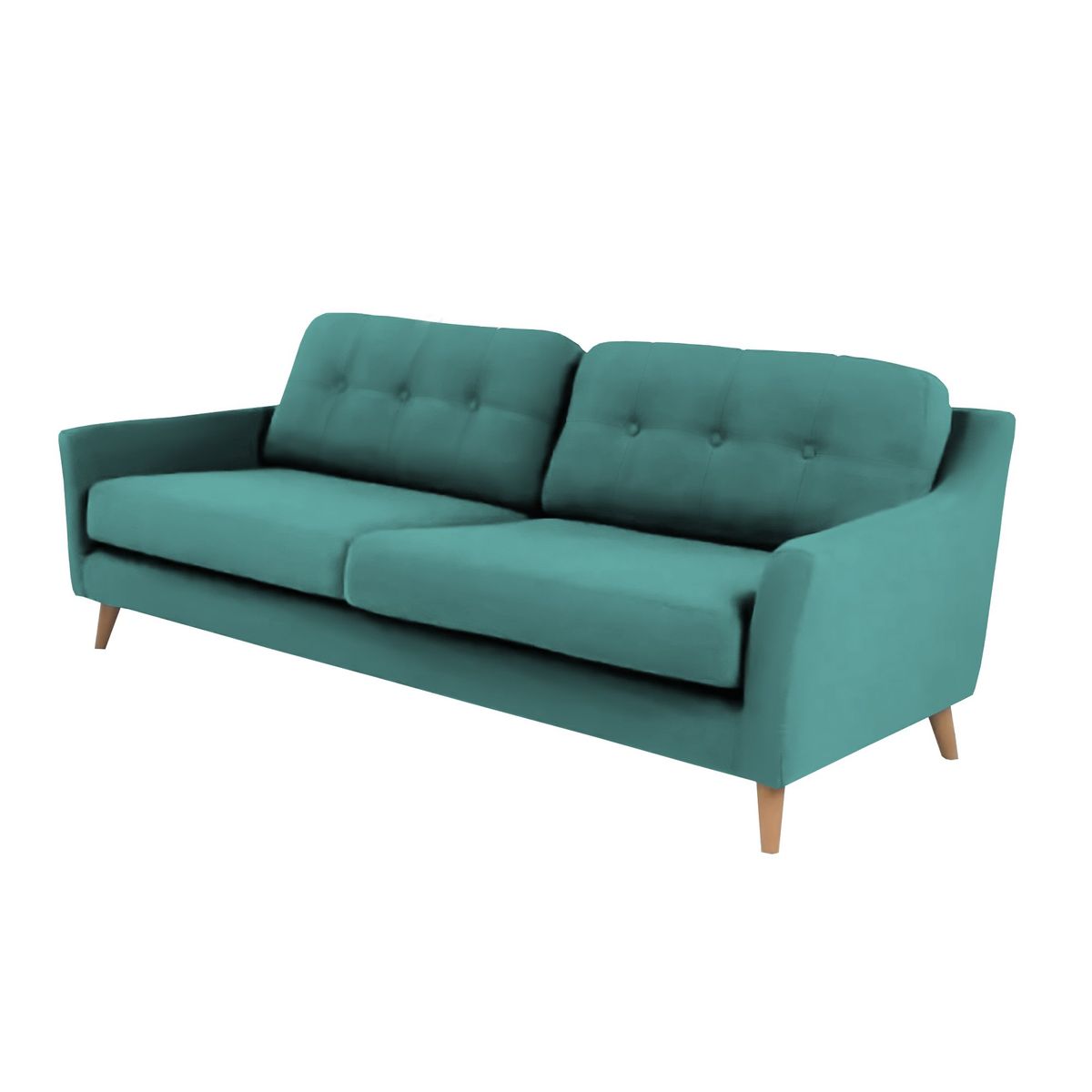 BARAKA HOME - Sofá Vintage Natan 3 cuerpos - Jade