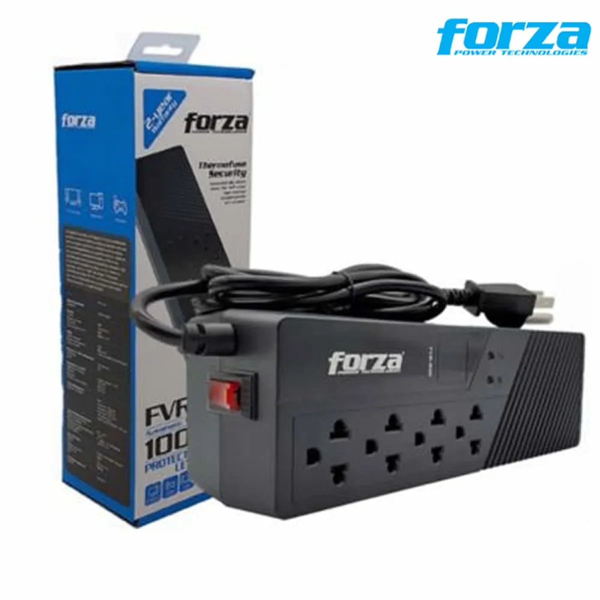 FORZA - Regulador automático voltaje 1000VA/500W 4 salidas AC 220V
